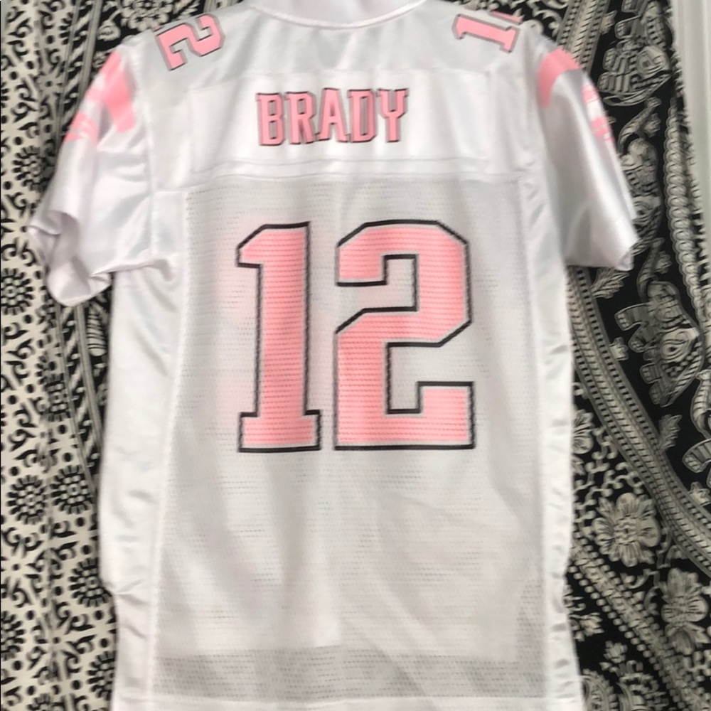 GIRLS TOM BRADY RARE NFL REEBOK FOOTBALL JERSEY
